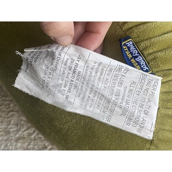 Angry Birds Star Wars Yoda Jedi Master Stuffed Plush Pillow Green Large 12" Gift - Picture 3 of 5